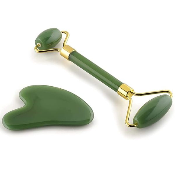 Facial Roller Combo Pack – Jade Roller, Ice Roller & Derma Roller | 3-in-1 Skincare Massage Set