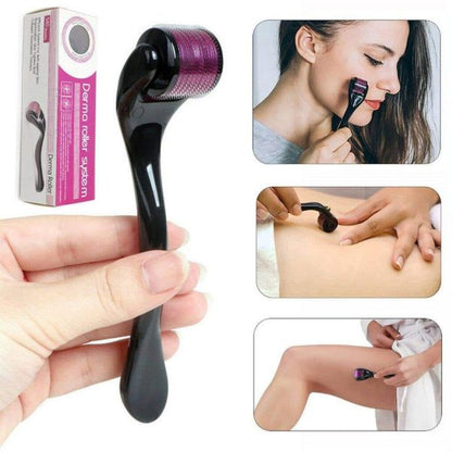 Facial Roller Combo Pack – Jade Roller, Ice Roller & Derma Roller | 3-in-1 Skincare Massage Set
