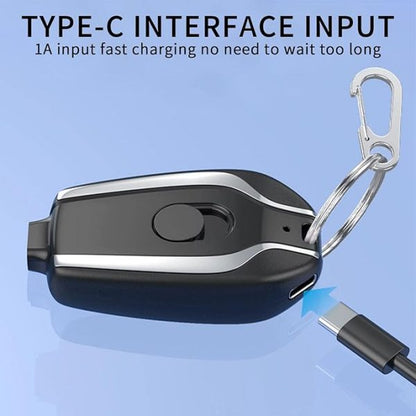 Keychain Power Bank – Mini Portable Emergency Charger Pod | Compact USB Backup Power (Random Color)