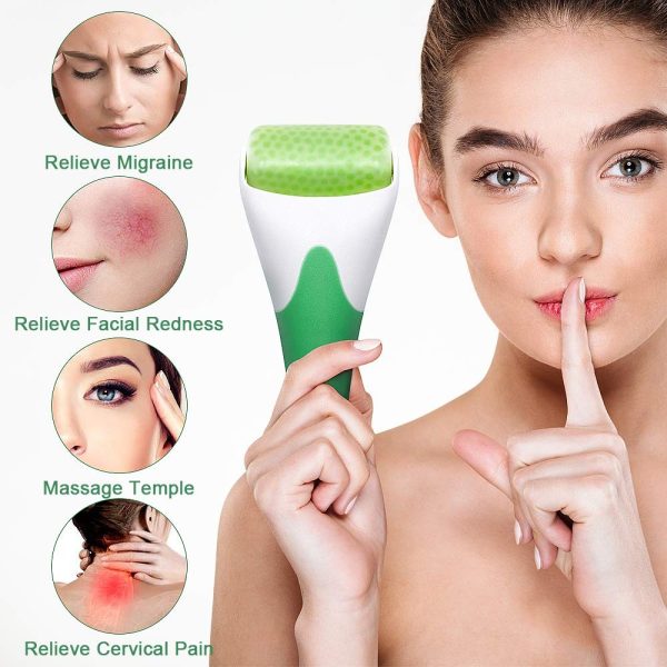 Marzahar Ice Roller – Face & Eye Puffiness Relief | Cool Gel Massager for Skin Tightening & Wrinkle Reduction (Random Color)