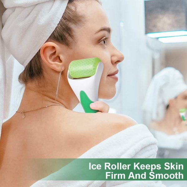 Marzahar Ice Roller – Face & Eye Puffiness Relief | Cool Gel Massager for Skin Tightening & Wrinkle Reduction (Random Color)