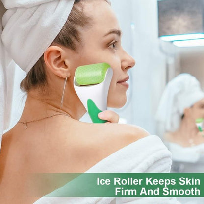 Marzahar Ice Roller – Face & Eye Puffiness Relief | Cool Gel Massager for Skin Tightening & Wrinkle Reduction (Random Color)