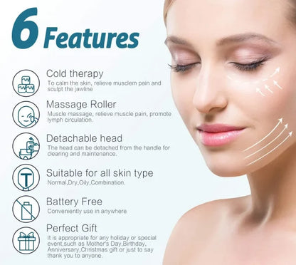 Marzahar Ice Roller – Face & Eye Puffiness Relief | Cool Gel Massager for Skin Tightening & Wrinkle Reduction (Random Color)