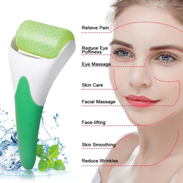 Marzahar Ice Roller – Face & Eye Puffiness Relief | Cool Gel Massager for Skin Tightening & Wrinkle Reduction (Random Color)