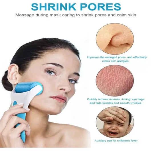 Marzahar Ice Roller – Face & Eye Puffiness Relief | Cool Gel Massager for Skin Tightening & Wrinkle Reduction (Random Color)