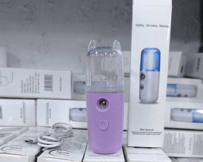 Nano Facial Mist Sprayer – 30ml USB Rechargeable Handy Humidifier for Deep Moisturizing & Skin Hydration (Random Color)