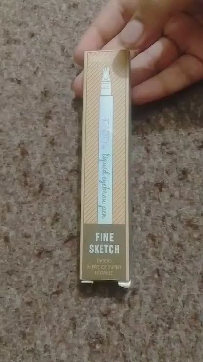 4-Tip Waterproof Eyebrow Pen – Fine Sketch Tattoo Tint for Natural, Long-Lasting Brows
