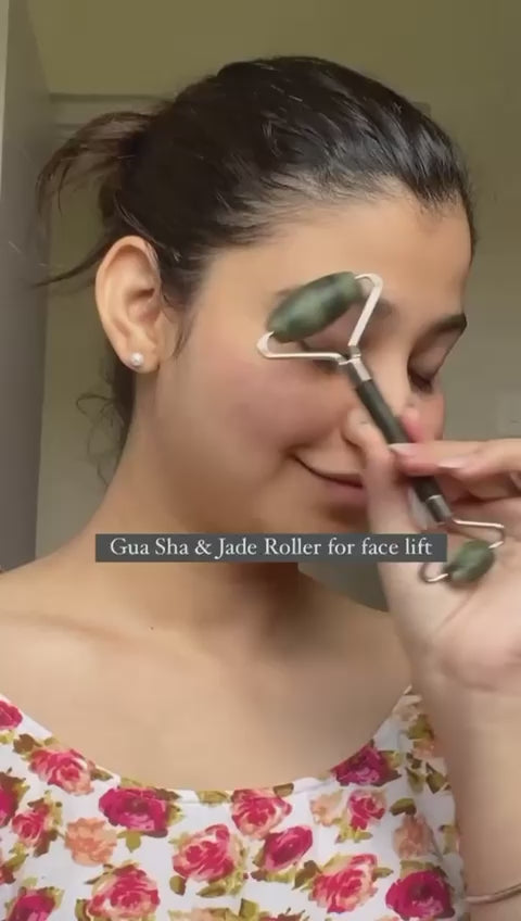 Facial Roller Combo Pack – Jade Roller, Ice Roller & Derma Roller | 3-in-1 Skincare Massage Set