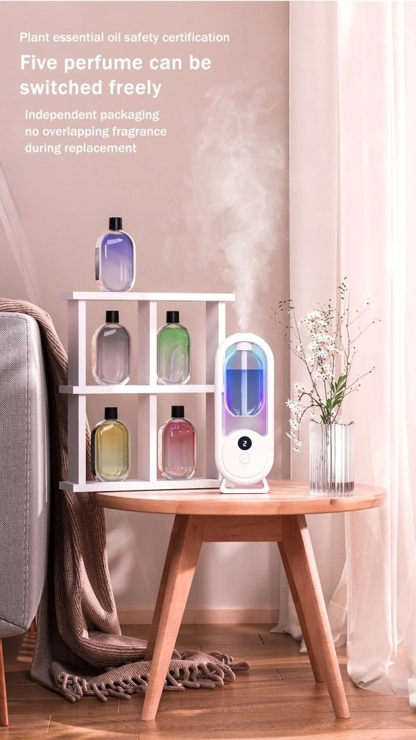 Rechargeable 5-Mode Aromatic Diffuser – 50ml Essential Oil Air Freshener for Home, Bedroom & Bathroom