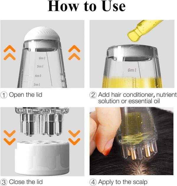 Scalp Root Hair Oil Applicator – Mini Massage Comb for Hair Growth & Oil Control