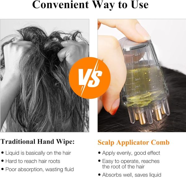 Scalp Root Hair Oil Applicator – Mini Massage Comb for Hair Growth & Oil Control